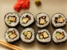  Shiitake houbová sushi
